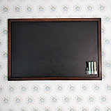 Доска меловая с держателем для мелков Тёмное дерево, фото 2