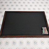 Доска меловая с держателем для мелков Тёмное дерево, фото 3