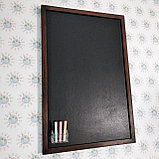 Доска меловая с держателем для мелков Тёмное дерево, фото 4