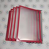 Настенная демосистема с металлической основой на 5 карманов Красная, фото 2