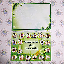 Поздравительный плакат с вашими фотографиями.