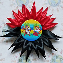 Значки для выпускников с Красно-черной розеткой Тюльпан