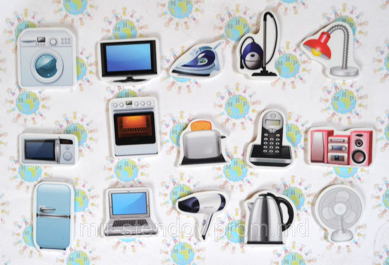 Бытовая техника. Магнитики развивающие. Набор, фото 1
