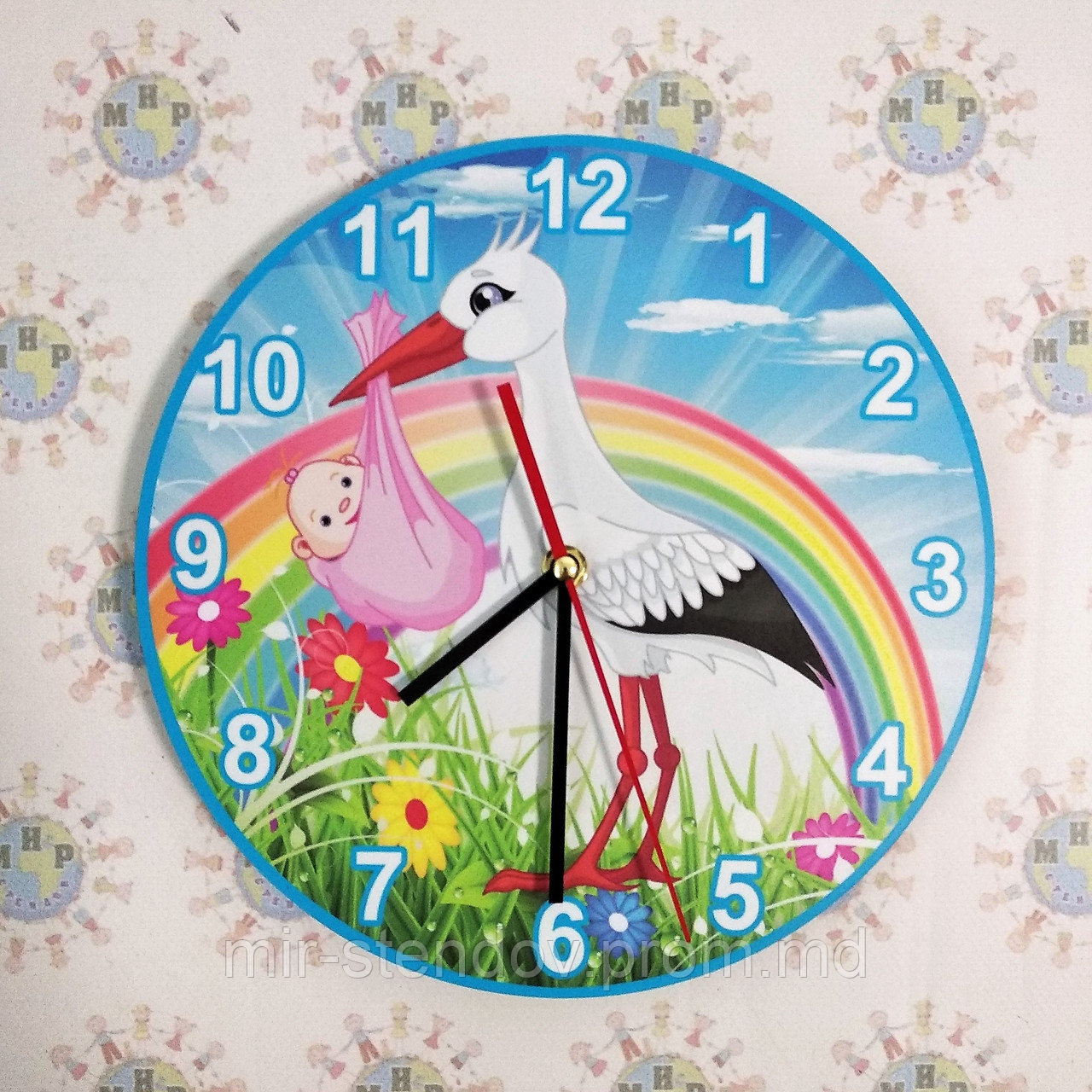 Настенные часы Аист с малышом, фото 1