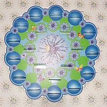 Стенд для поделок Незабудки. 20 полочек