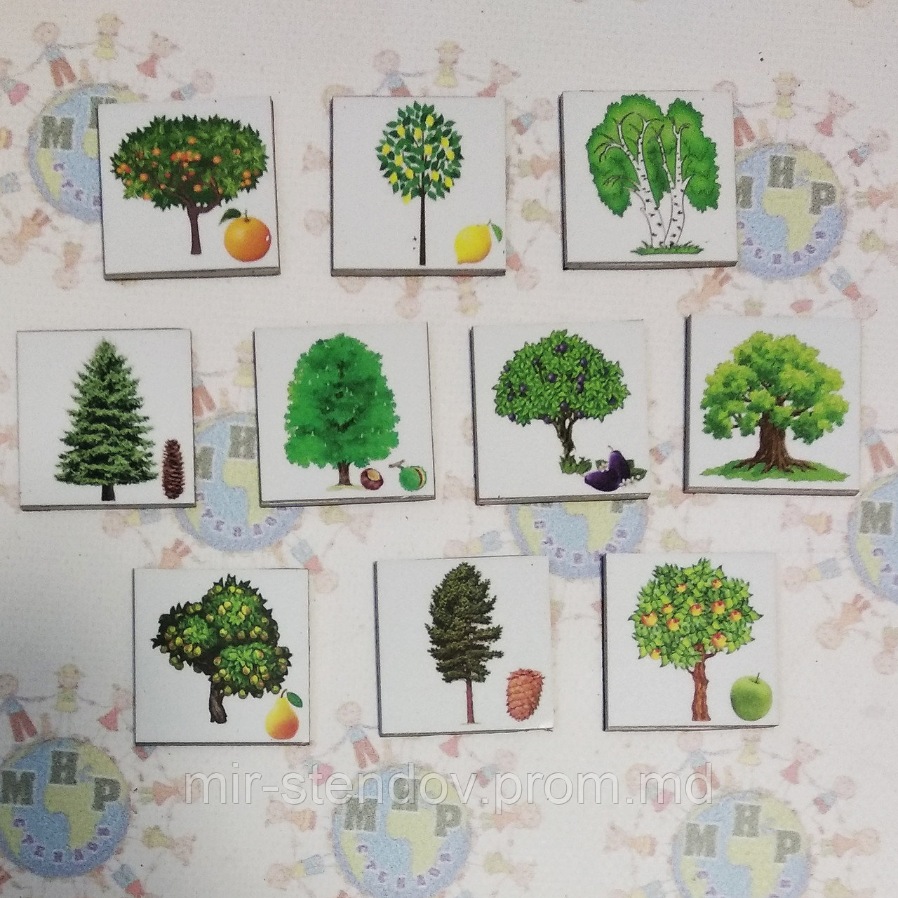 Деревья и плоды. Набор магнитов, фото 1