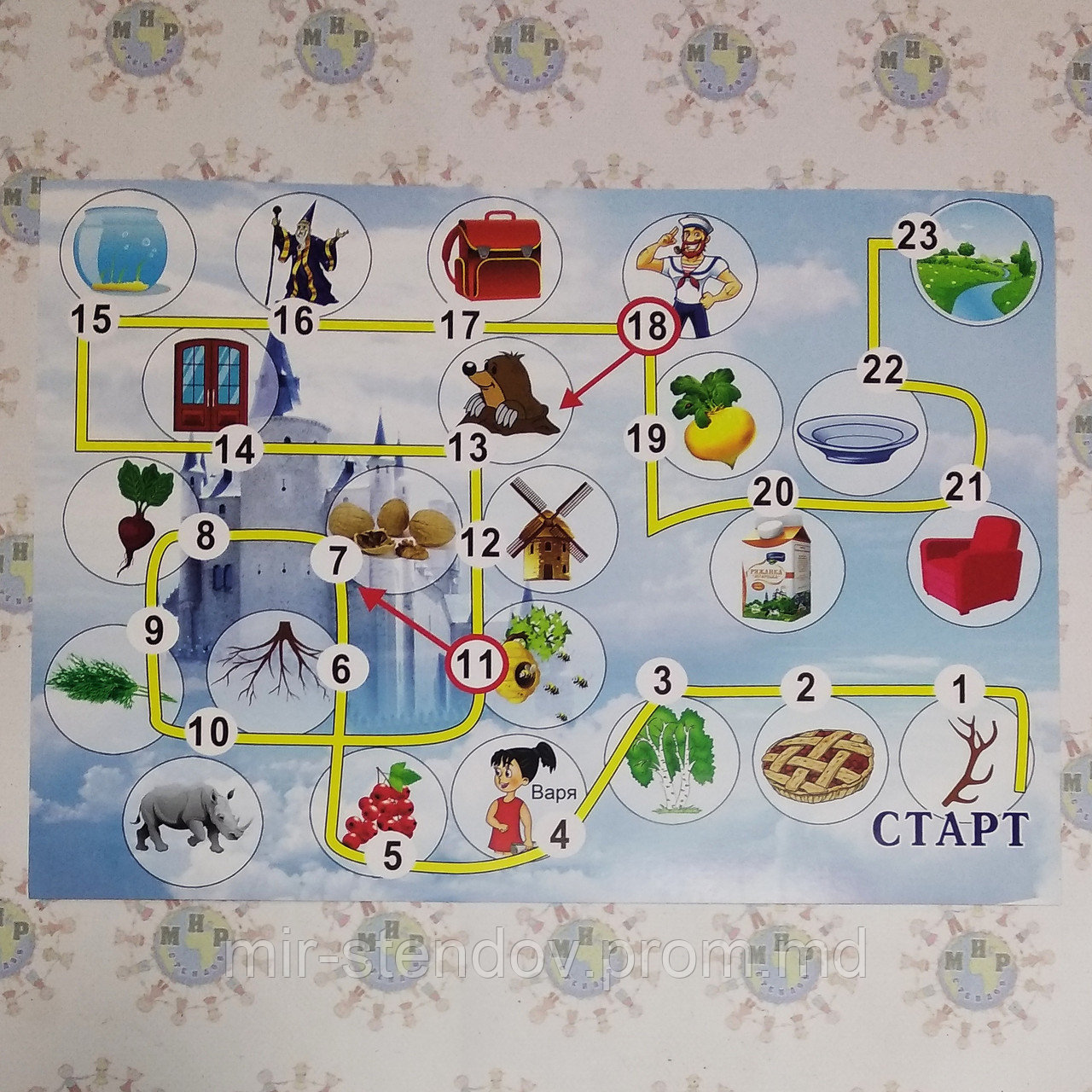 Автоматизація звуку Рь. Настільна гра для логопеда, фото 1