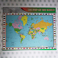 The map of the world. Стенд-карта для кабинета английского языка