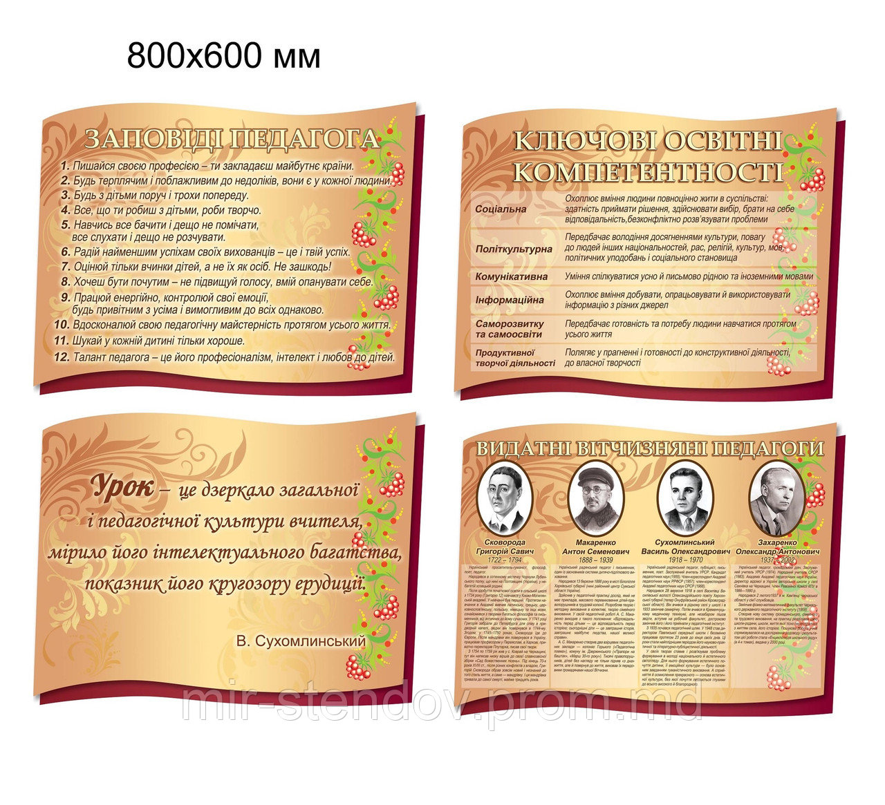 Комплект стендов для методического кабинета школы, фото 1