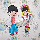 Стенд для рисунка и поделки с полочкой и магнитом Украинцы, фото 2