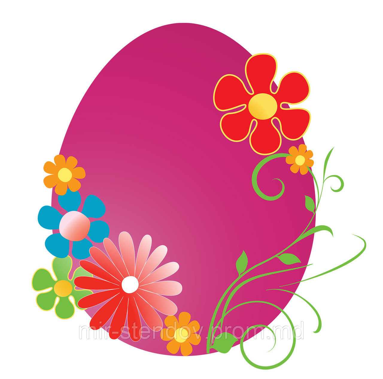 Крашенка розовая Декорация к Пасхе, фото 1