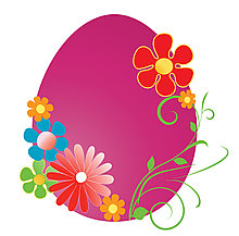 Крашенка розовая Декорация к Пасхе