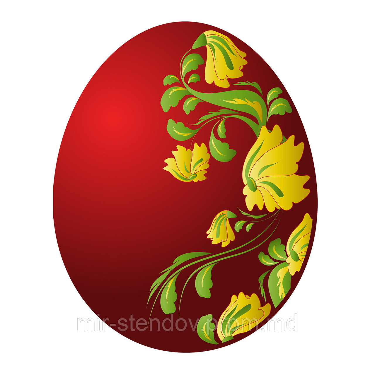 Писанка коричневая Декорация к Пасхе, фото 1