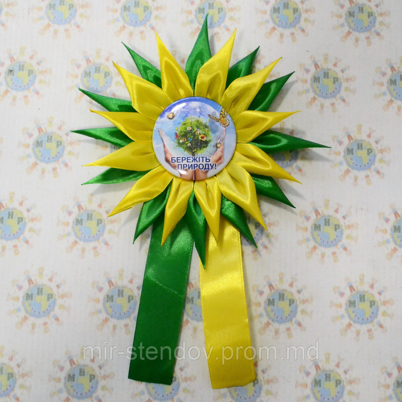 Канзаши Полянка с хвостиками для выпускников, фото 1