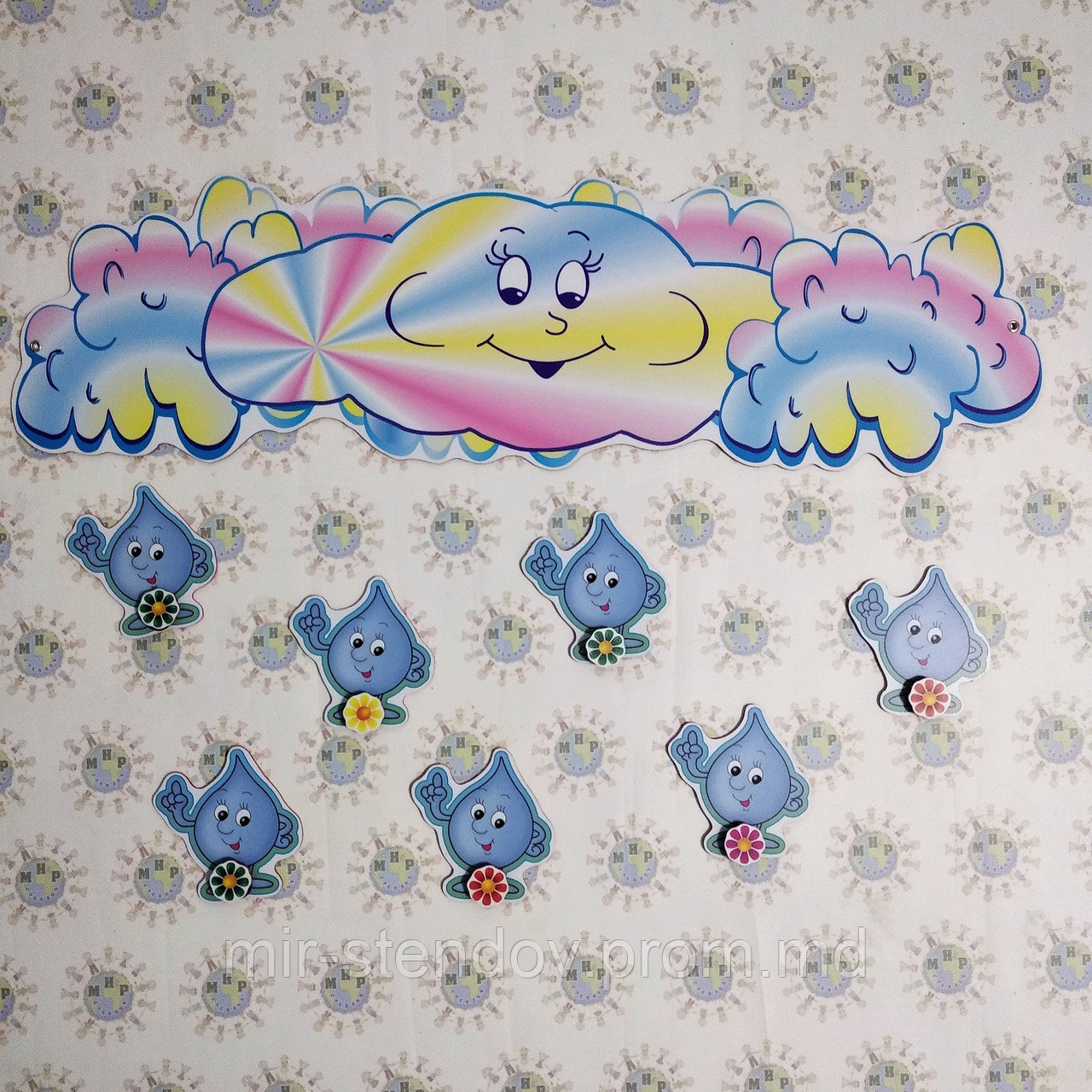 Стенд для выставки рисунков Капельки, фото 1