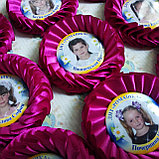 Значок выпускника с Малиновой розеткой, фото 3