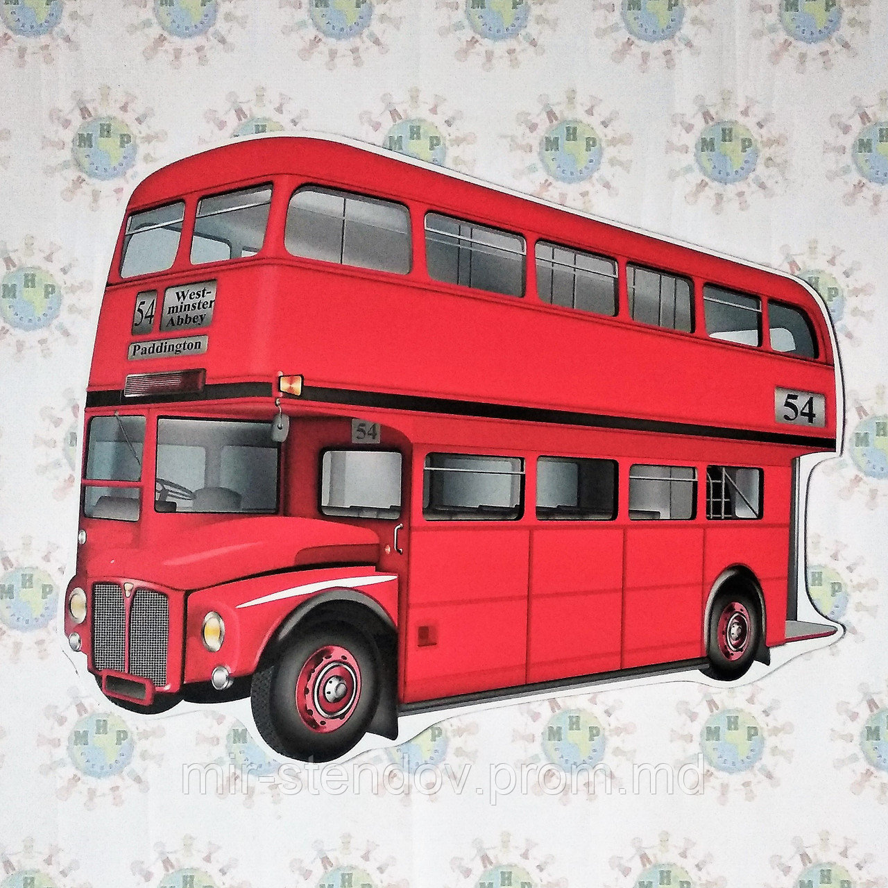 Автобус Англия. Настенная декорация 70х56 см - фото 1 - id-p4436632