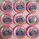 Значок на 1 сентября или выпускной с розовой розеткой, фото 2