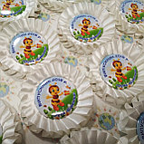 Значки для выпускников и первоклассников с розеткой Белая шампань, фото 4