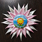 Значок для выпускника или первоклассника с розеткой Гвоздика, фото 3