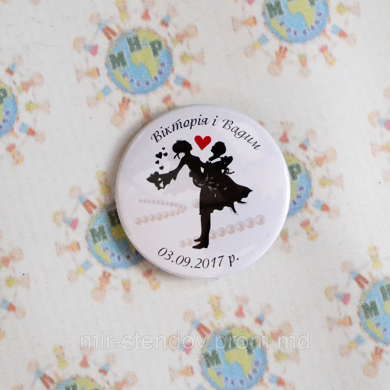 Молодожёны. Значок для свадьбы. Свадебные значки, фото 1