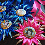 Медаль для детского сада с розеткой-канзаши Гербера, фото 2