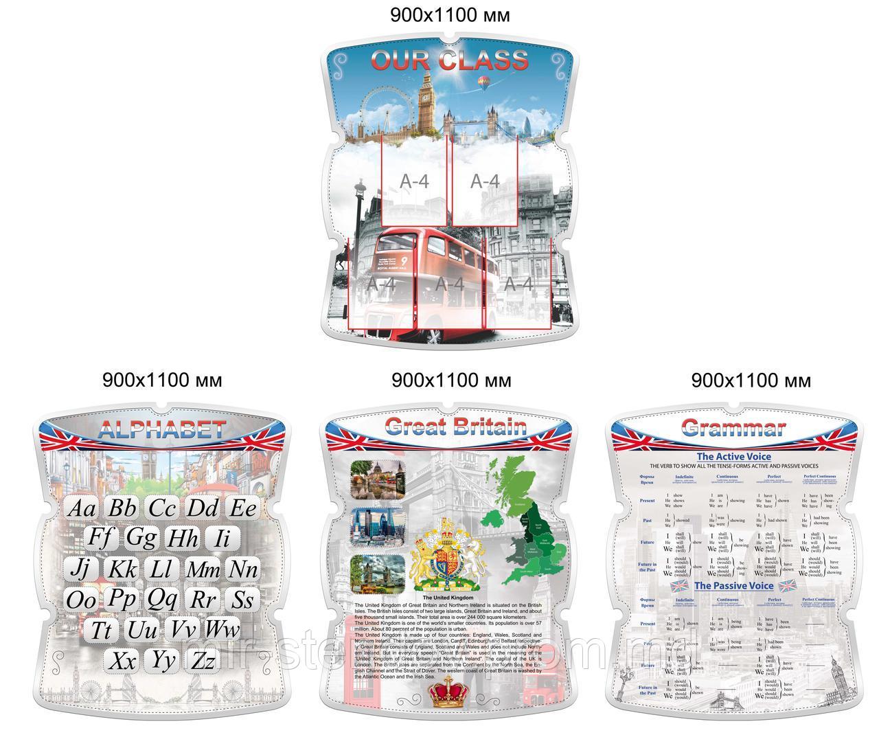 Комплект стендов для кабинета английского языка England, фото 1