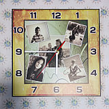 Квадратные часы Настенные с вашими фотографиями. Колаж, фото 4
