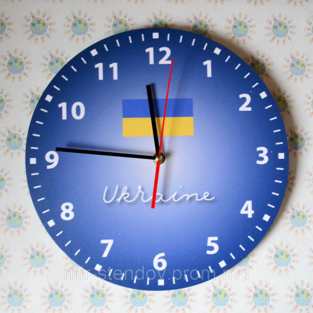 Оригинальные настенные часы Украина 35х35 см - фото 1 - id-p9522926