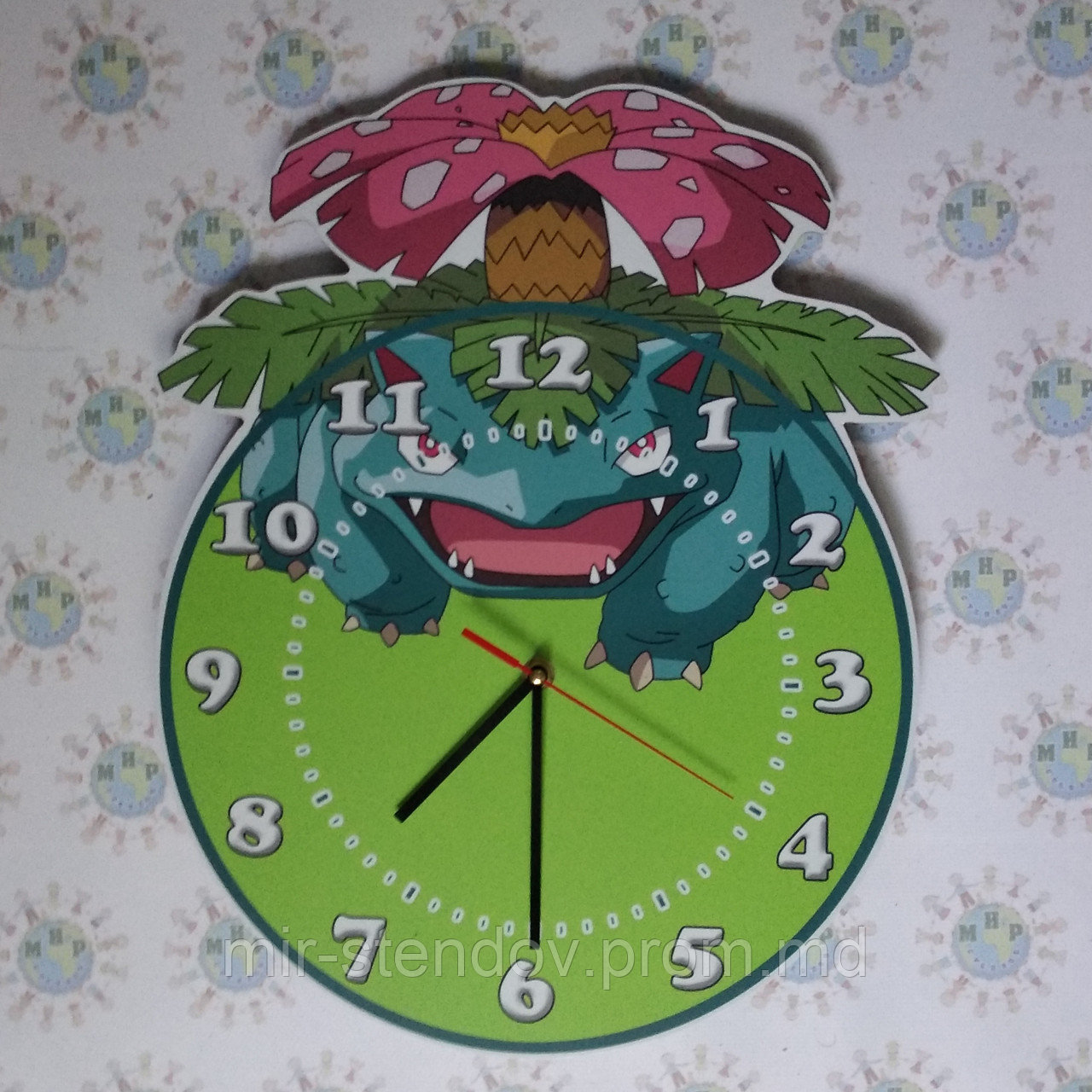 Часы настенные фигурные Покемон - фото 1 - id-p5995342