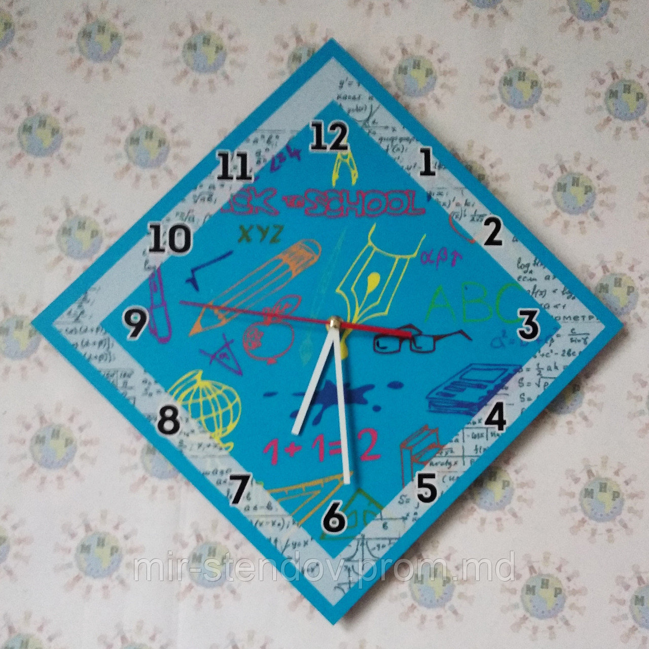 Оригинальные настенные часы Царица наук, фото 1
