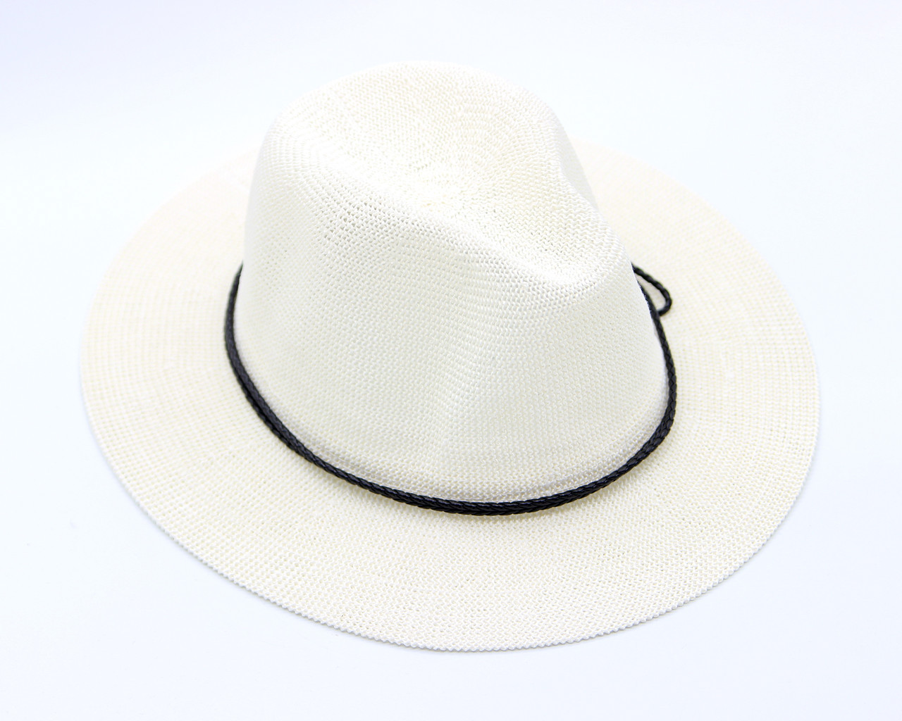 Летняя шляпа Федора, шляпа Челентанка, Летняя соломенная шляпа, унисекс. Белая. - фото 1 - id-p9526740