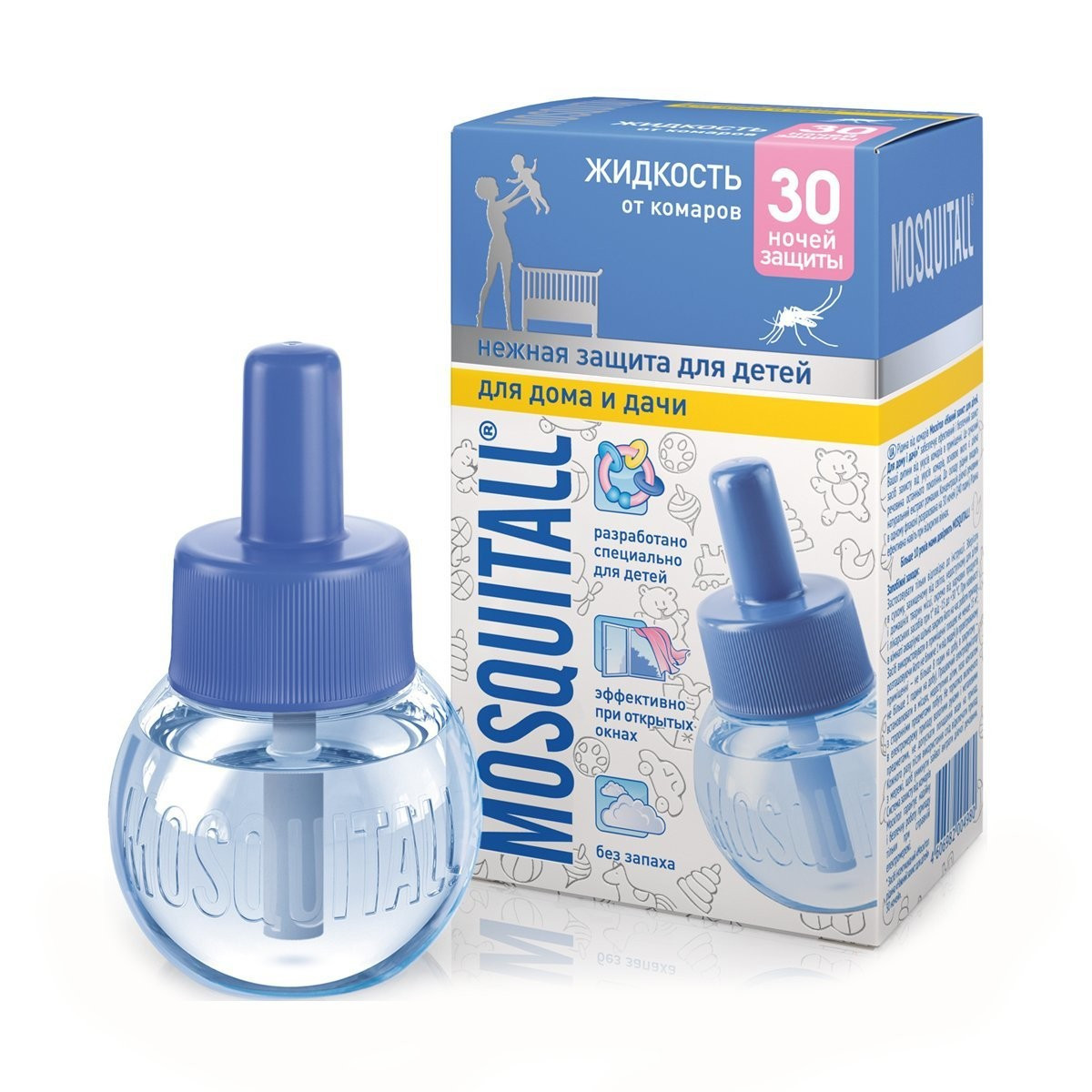 Жидкость от комаров детская Москитол (Mosquitall) 30 ночей - фото 1 - id-p8581032
