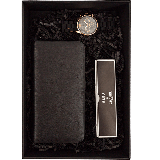 Мужской подарочный набор VIP (часы, портмоне и парфюм) - фото 1 - id-p9559608