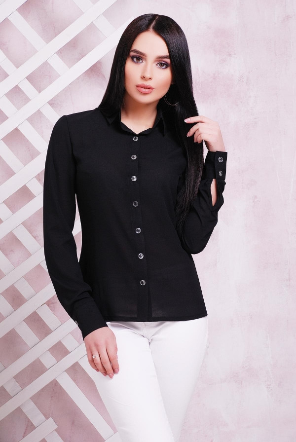 Блуза 1716 черный - фото 1 - id-p9432191