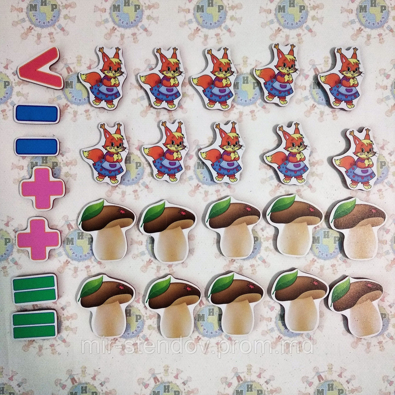 Магнитная математика Белочки и грибочки, фото 1