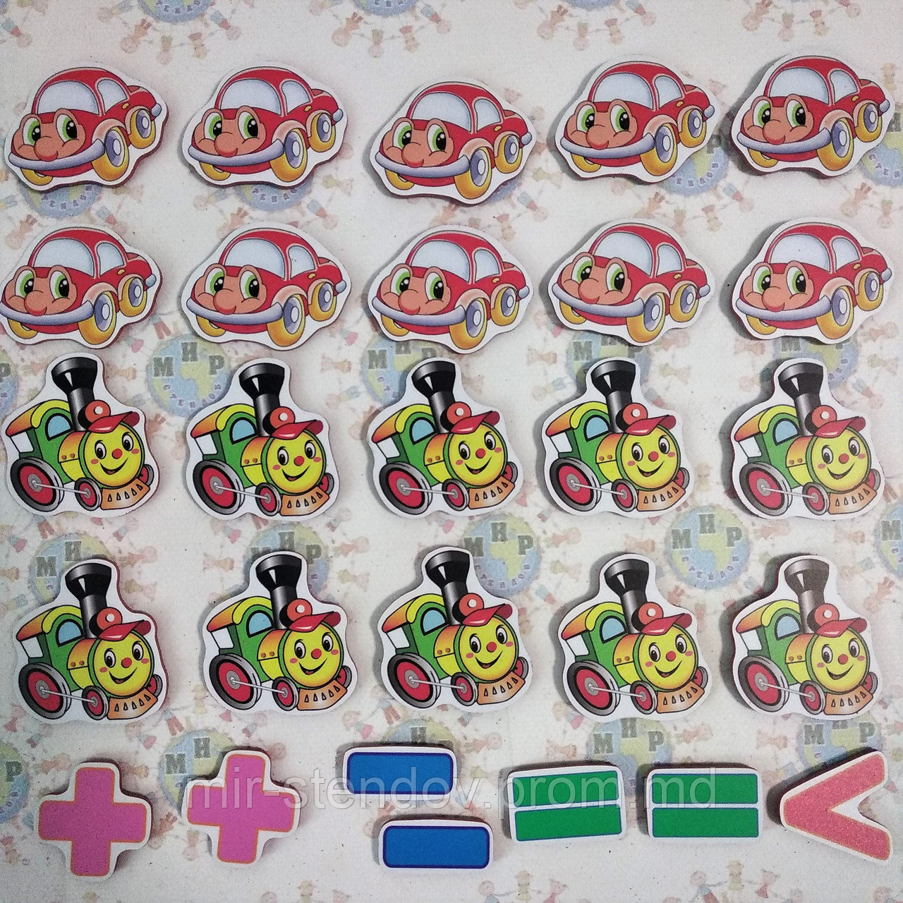 Магнитная математика Машины и паровозики, фото 1