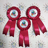Значок Выпускник с розеткой и ленточками, фото 2