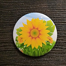 Значок металлический Подсолнух
