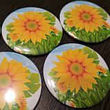 Значок металлический Подсолнух, фото 2