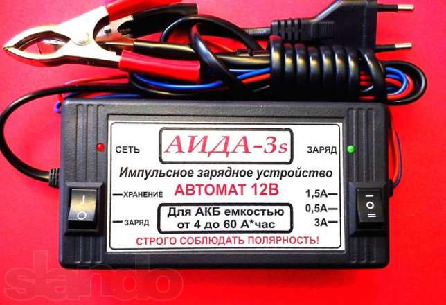 Аида 3s: зарядное устройство для авто аккумуляторов 4-55 Ач - фото 1 - id-p9609472