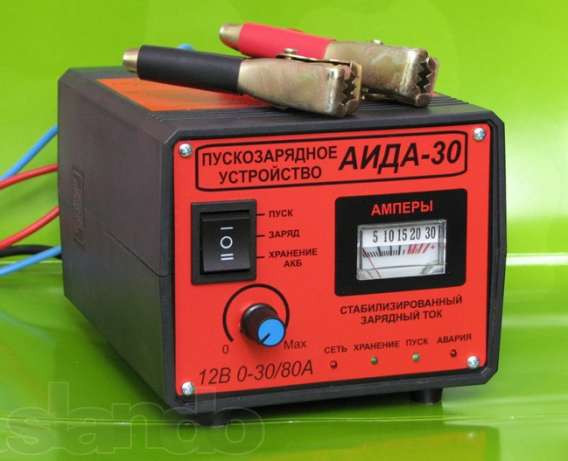 Аида 30: пуско-зарядное устройство для авто аккумуляторов 6-500 Ач - фото 1 - id-p9609479
