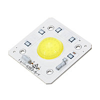 Сверхъяркий LED светодиод 30Ватт DIY CHIP 220V ( встроенный драйвер ) с линзой 53*53mm