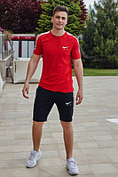 Мужской молодежный спортивный костюм: шорты и футболка, реплика Найк