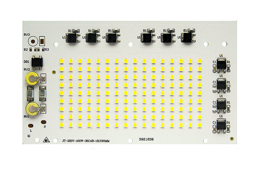 Светодиодная LED матрица 100Ватт SMD2835 144Led 220V ( встроенный драйвер ) 161*93mm - фото 1 - id-p9632799