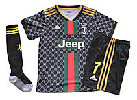 Футбольная форма Ювентус (FC Juventus) Gucci 2019/20 детская + Гетры Ювентус XS ( рост 134-140 см)