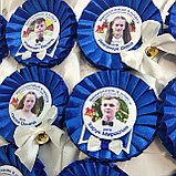 Медали для выпускников и первоклассников с колокольчиками Синяя, фото 3