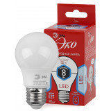 Лампа светодиодная ЭРА ECO LED A55-8W-840-E27 (диод, груша, 8Вт, нейтр, E27)