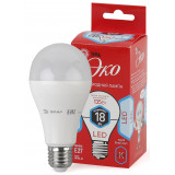 Лампа светодиодная ЭРА ECO LED A65-18W-840-E27 (диод, груша, 18Вт, нейтр, E27) - фото 1 - id-p9720418