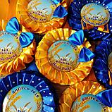 Медали для выпускников с розеткой Стиляги горошек синий, фото 3